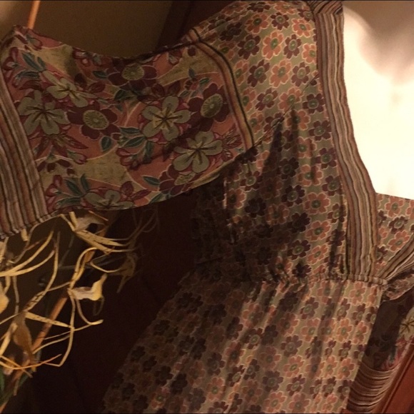 Angie Tunic Shirt Dress Short Sleeve Boho Medium - Picture 4 of 7